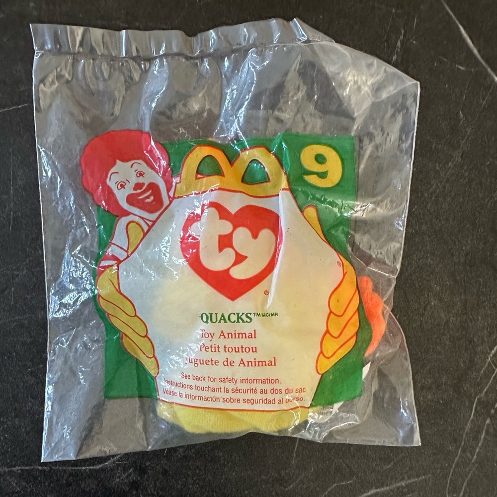 New McDonald’s Ty Teenie Beanie Babies Duck - Quacks #9